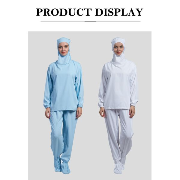 Breathable вспотейте поглощая нижнее белье противостатической чистой чистой комнаты одежды мастерской с капюшоном