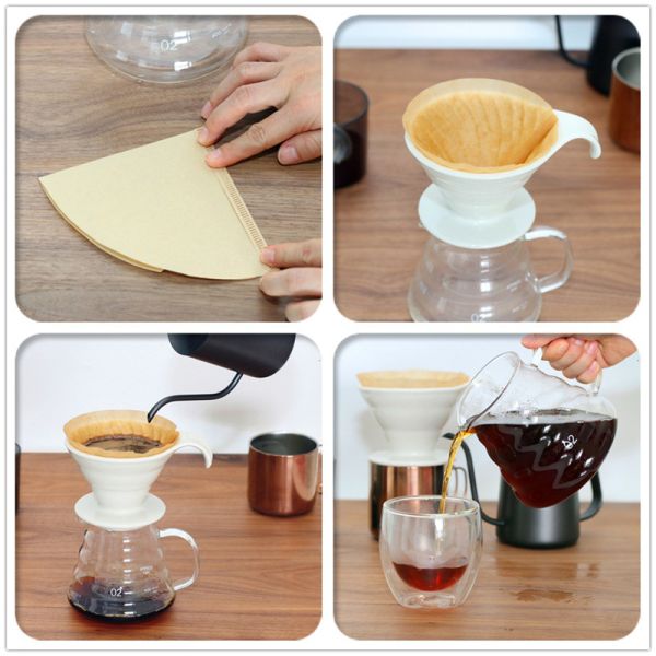Double Corrugated Paper Cup Heat Seal Filter Paper for Coffee Tea Paper Filter Bag