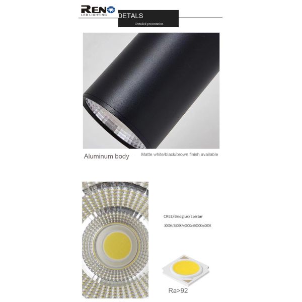 Epistar Chip LED Hanging Pendant Lights Tube Pendant 30mmX400mm Size