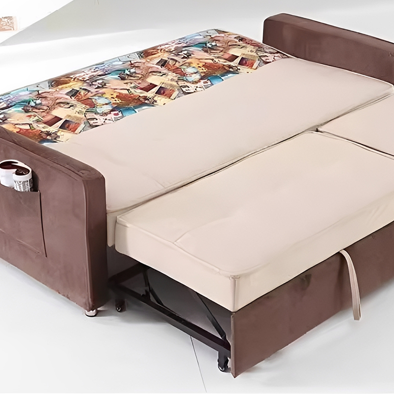 Pull-out Hidden Multi-Functional Sofa Bed Lifting Folding Frame Retractable Storage with Casters Silent Push-Pull Sofa Hinge