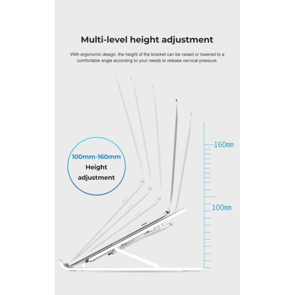 Anodized Foldable Laptop Holder, Rohs CNC Turning Aluminum Al6061