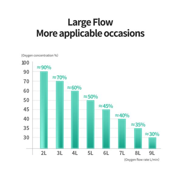 Silent And Wireless Controlled Large Screen LCD Display Portable 9L Hospital Grade High-Efficiency Oxygen Concentrator