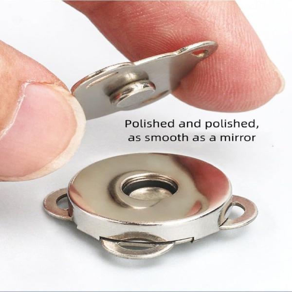 10PCS 18mm Plum Shaped Magnetic Buttons For Bags Purse Stainless Steel