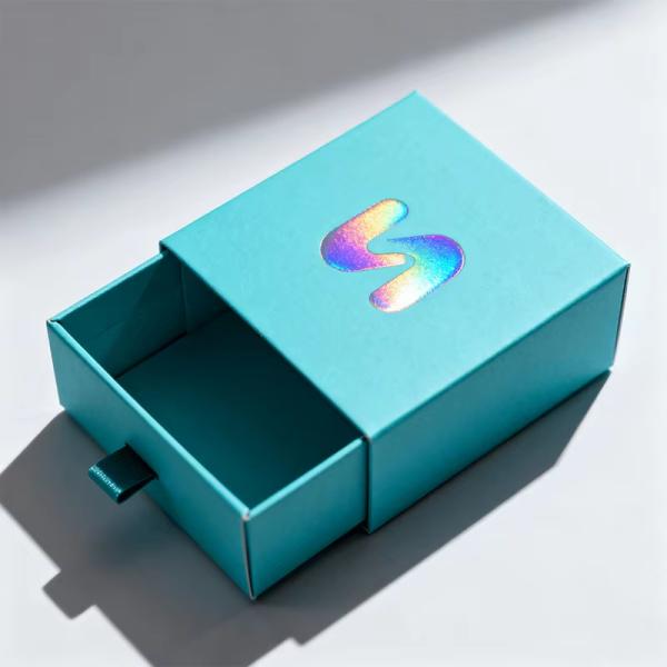 Wholesale Luxury Square Pattern Drawer Slide White Cardboard Gift Packaging Jewelry Box