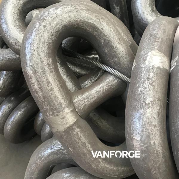 Marine Offshore Alloy Steel Offshore Mooring Chain Natural Color / Painted