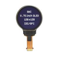 0Module d'affichage OLED à écran rond de 75 pouces blanc 128x128