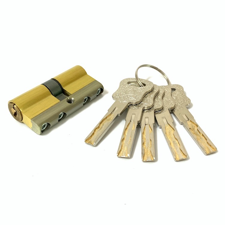 60mm Cylinder Key Locks Anti Break Euro Lock Cylinder Custom Size