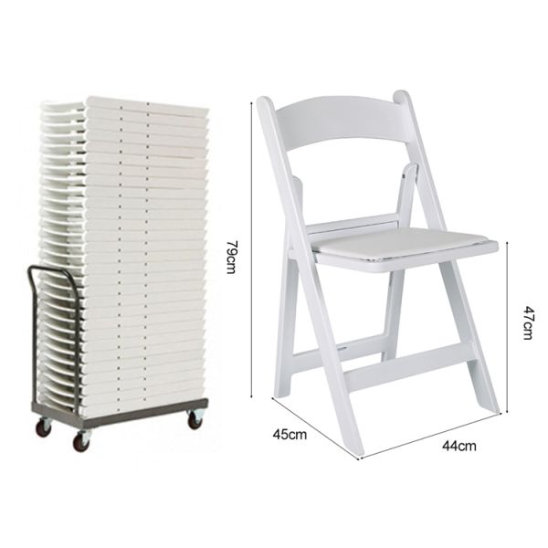 Garden Chair for Wedding Banquet Party Hotel White Resin Plastic Wimbledon Folding
