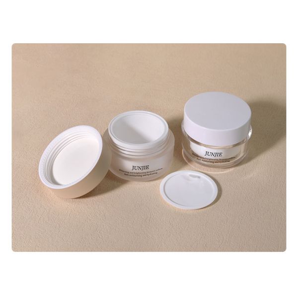 Personaliza las tapas de punta de tornillo 50g Vidrio de crema de cosméticos vacío para protector solar crema y lujo de la cara y el cuerpo crema de embalaje