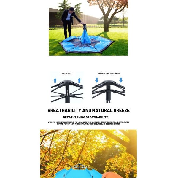 7.3m2 270x270x155cm 1000-1500 Mm Oxford Waterproof Camping Tent Automatic