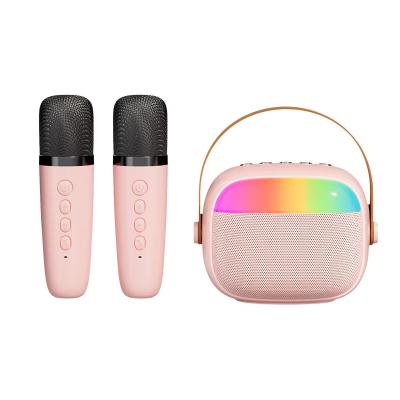 Wireless Karaoke Speaker With Microphone RGB Light Mini Portable BT Speaker For Home Party