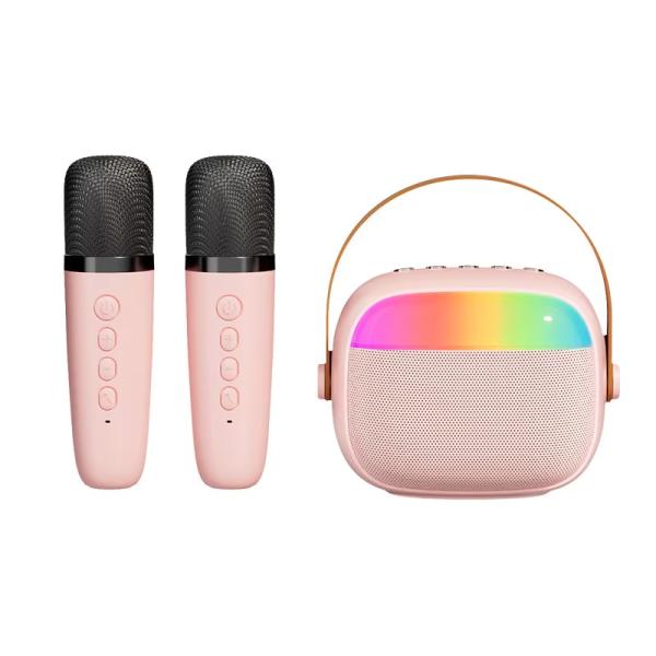 Wireless Karaoke Speaker With Microphone RGB Light Mini Portable BT Speaker For Home Party