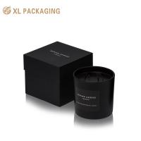 Caja de embalaje de velas Kraft personalizada con tapa y base, cajas de velas rigidas para regalos con bandeja de papel