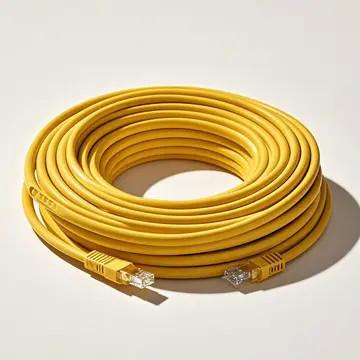 10Gbps 500MHz CAT6A F FTP Cable  23AWG Solid Yellow Cable LSZH IEC60332-1 High Speed