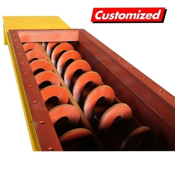 Aço inoxidável personalizado sem eixo parafusos horizontais Auger transportadores sistema de transportador