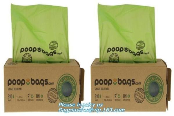 Cornstarch Based Biodegradable Produce Bags Eco Poop Pick Refill Rolls BPI OK Compost