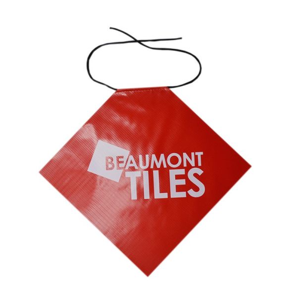 Promotional Square Shape Hanging PVC Safety Flag For Cars Or Trucks