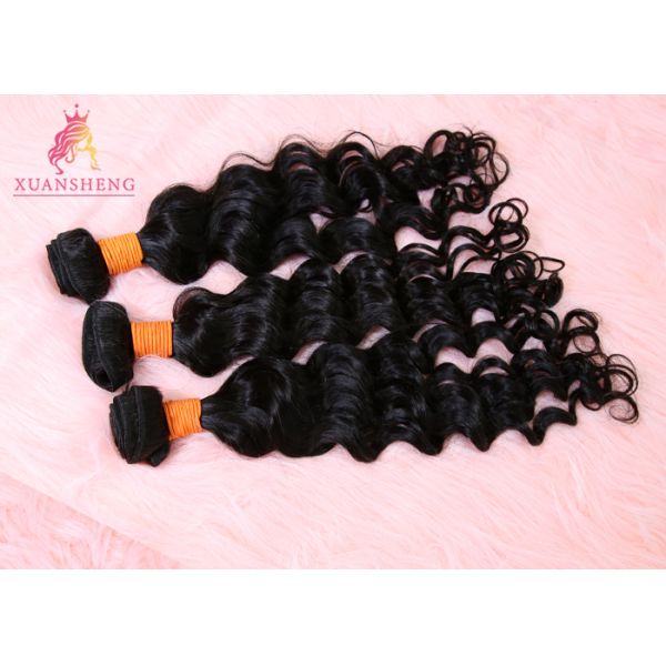 20 Inch Virgin Human Hair Loose Wave Bundles / 10A Grade Brazilian Hair