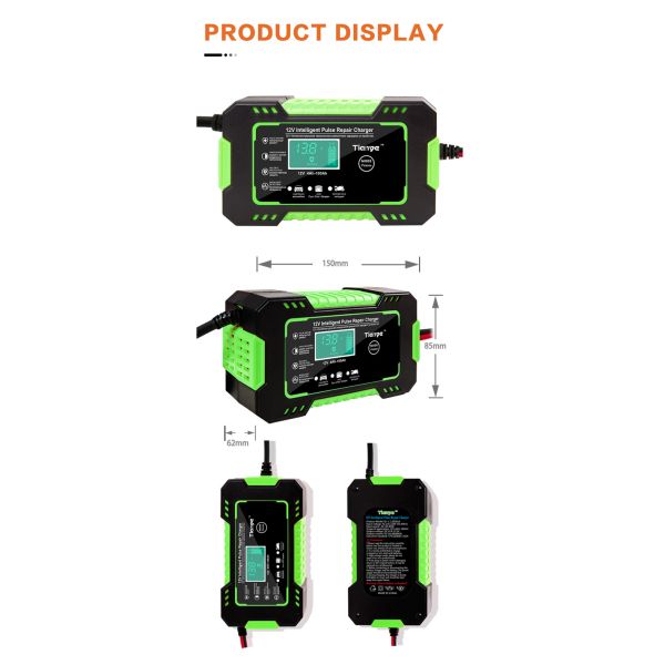 Портативный заряжатель 12V ремонта ИМПа ульс батареи ГЕЛЯ AGM