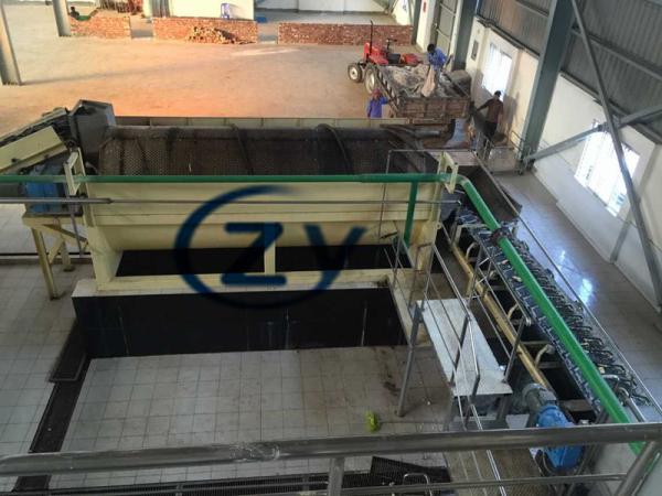 full Automatic  30-45ton/h  Fresh  potato starch production line  potato washing machine