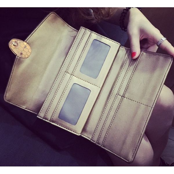 European and American fashion female long section of the leather wallet phone purse zipper hand bag large capacity