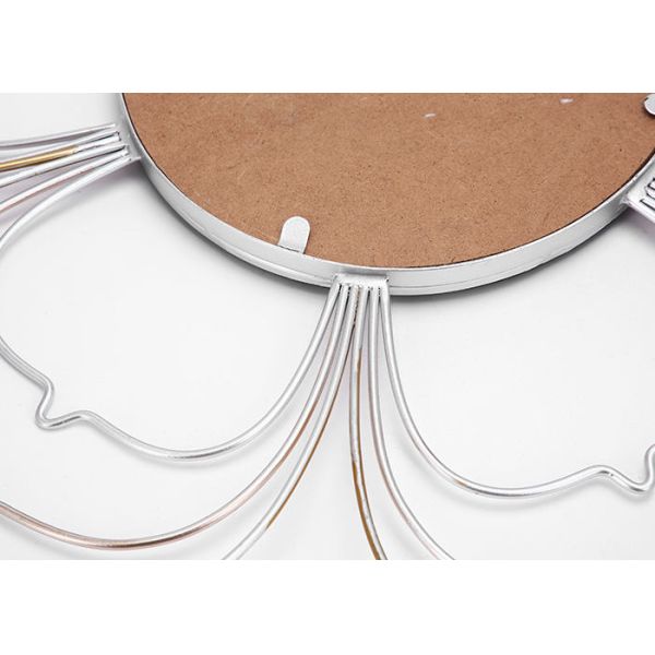 Black Silver Gold Metal Floral Frame Decorative Wall Mirror Small Size For Wall Decoration