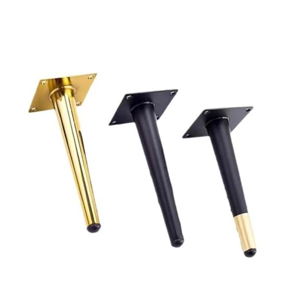 Brass Inclined Conical Leg for Furniture for Coffee Tables Chairs Beds Cabinets Sofas Gold Chromium Iron for Kitchen Hotel Use