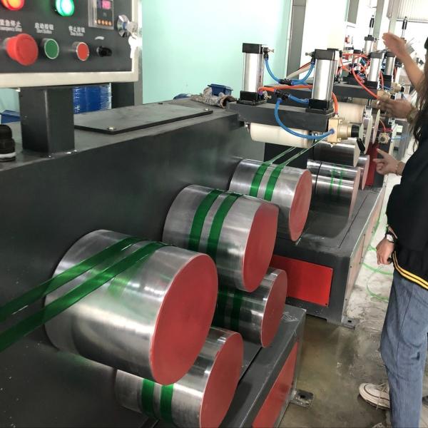 Ligne de production automatique de bandes PET/PP avec emballage en coton