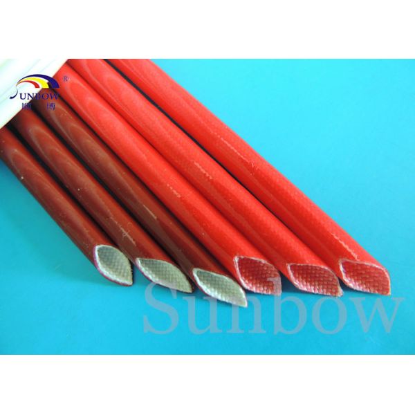 Black Red Silicone Coated Fiberglass Sleeving Electrical Insulation Sleeving