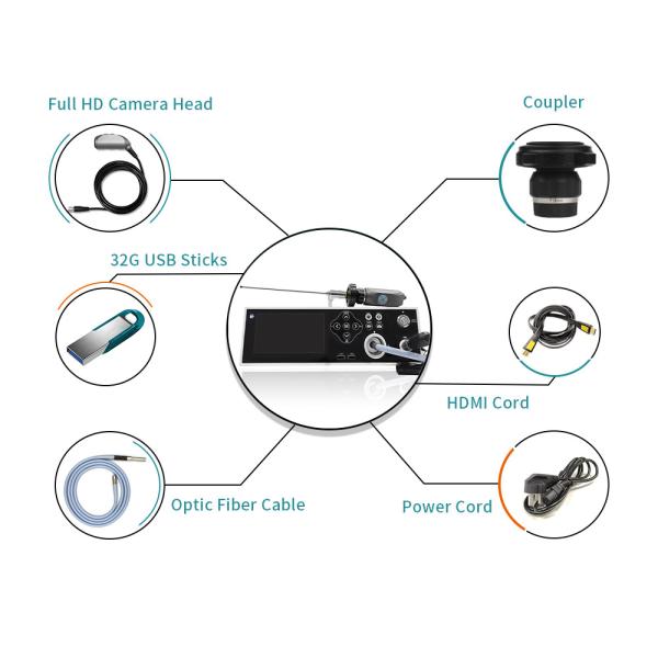 Lower Price of 1080P Rigid Endoscope Camera System with Video Recorder Function for Laproscopy Tower Surgery