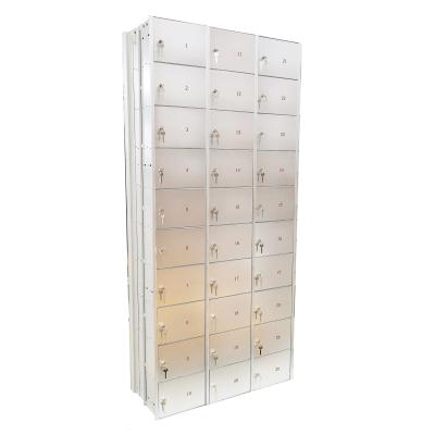 H125mm 10mm Stainless Steel Metal Safe Locker With External Hinge