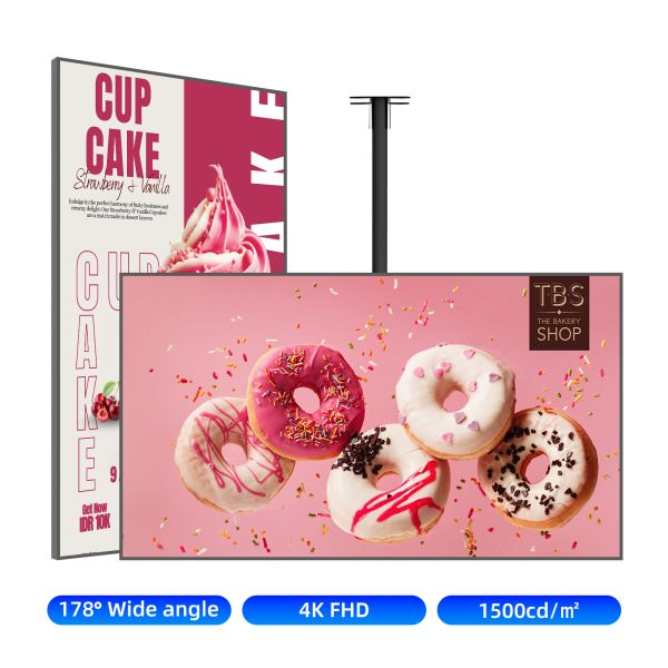 Commercial 4K UHD Digital Signage Displays 43 to 86 Inch Indoor Advertising Screen