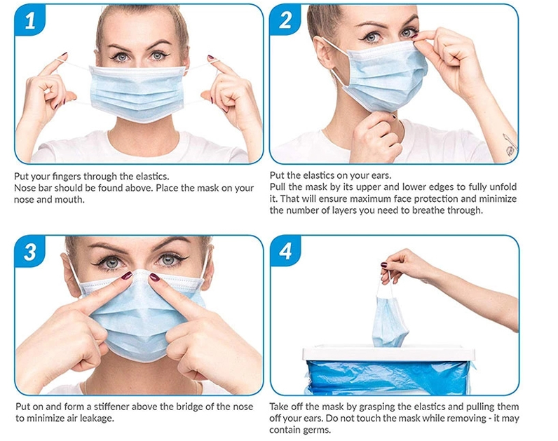 3 Ply Face Mask Surgical Disposable Adult Use Anti Virus and Germs Waterproof