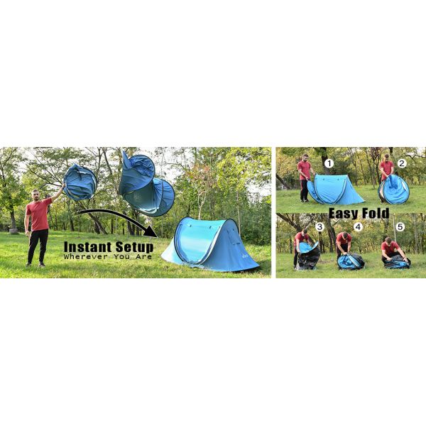 Pop Up Beach Tent, Portable Outdoor Beach Shade Tent, UPF 50+ Baby Beach Shelter, Easy Setup Windproof Waterproof