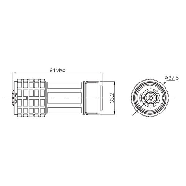 RoHs EV Battery Connector , DC1000V Waterproof 2 Pin Plug And Socket