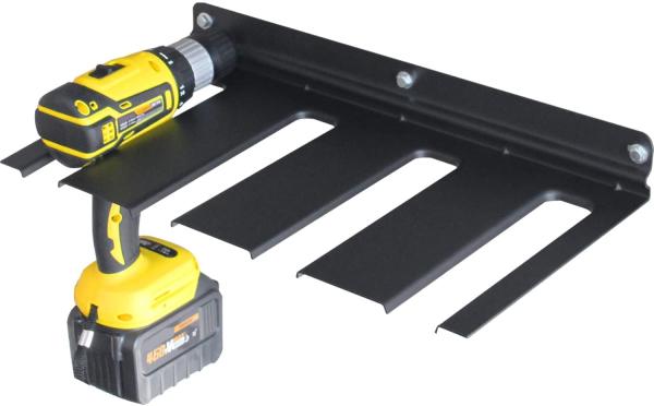 Wall Mount Cordless Drill Storage Rack Holds Power Tool Organizer with Powder Coating