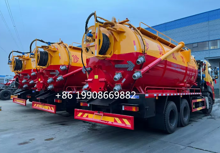 Dongfeng 6x4 conducteur 20000L camion d'aspiration d'eaux usées avec pompe à vide pour aspirer les eaux usées