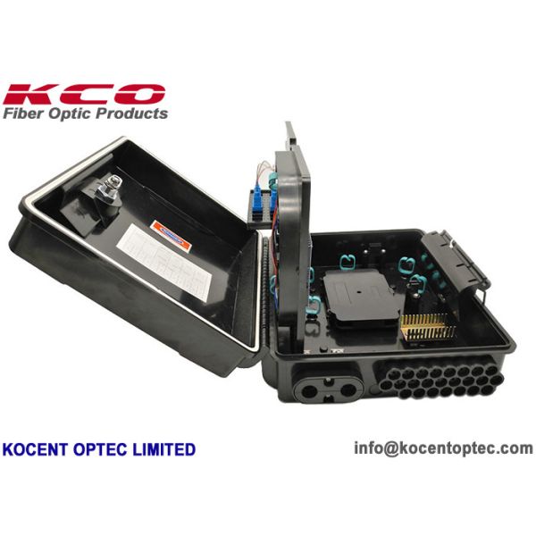 24 Core Fiber Optic Terminal Box with ABS PC Material and 24 Ports for FTTH Distribution