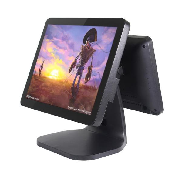 Electronic Billing Dual Touch Screen Pos System With Grade A LCD Display