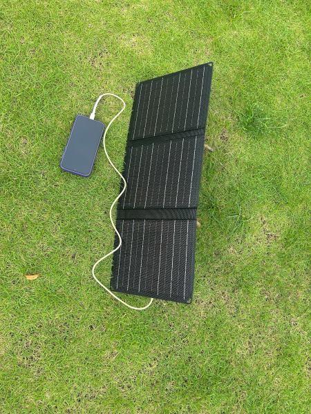 Carregador de painéis solares IP65 de 3 dobras com saco de poliéster 600D durável