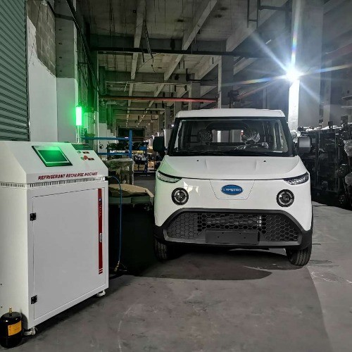 R600 R134a R22 Machine de recharge de récupération de réfrigérant Équipement de remplissage Station de recharge de récupération de carburant AC