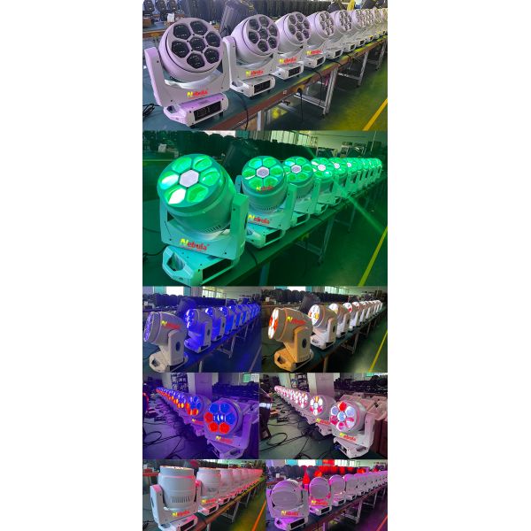 Nebula 7X40W LED RGBW Zoom Wash Pixel Control DMX Stage Moving Head Light