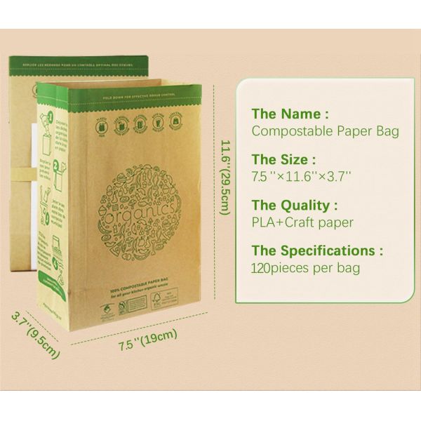 Custom Order Accepted CMYK 4 Color Offset Printed Biodegradable Disposable Garbage Bag