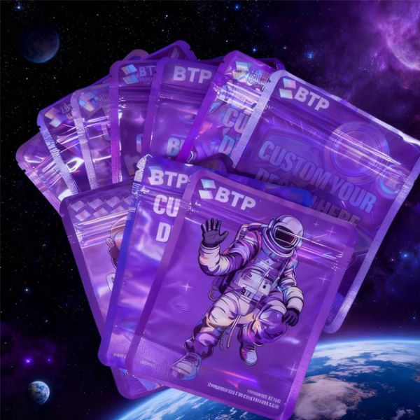 Customized 1000pcs Low MOQ Moisture Proof Mylar Bags for Baby Food Chewing Gum Pizza Stand Pouch 0.1mm Thick Zipper Top Custom