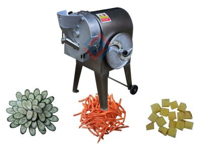 Máquina de corte vegetal comercial do fruto com 3 grupo de corte da lâmina da forma 3