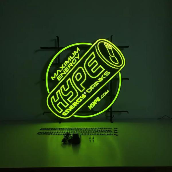 Satom Wholsale Factory Energy Drink Beverage Neon Sign Led