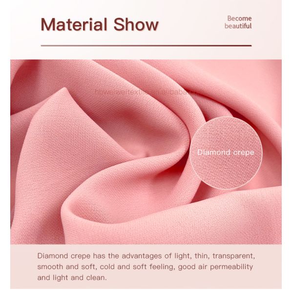 High Quality Moja Malaysian Korean Large Diamond Chiffon Hijab Muslim Ladies Opaque Arab Prayer Heavy Long Chiffon Scarf Shawl