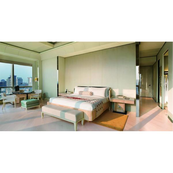 Résistant à l'usure Meubles d'hôtel modernes Packages de chambre à coucher Ensemble de métal en bois massif