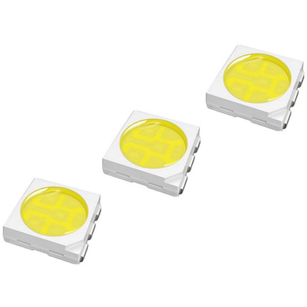 White Yellow 5050 SMD LED Chip 3V 60Ma CCT 3000K-7000K 55-80Lm Cri 80 Warm Cool