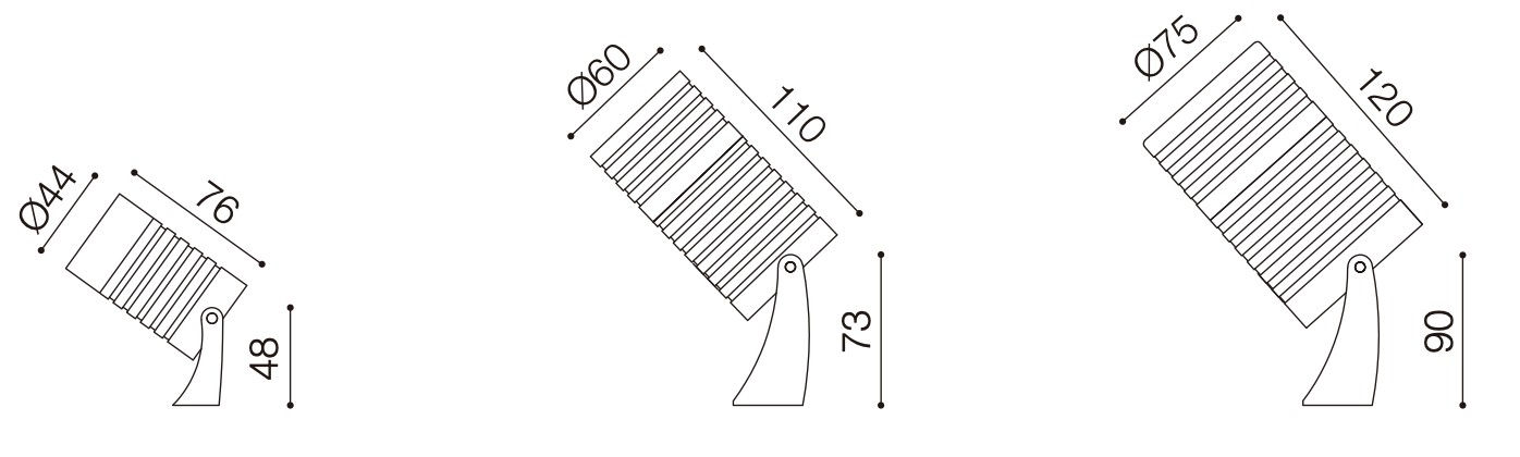 12v LED Garden Spike Lights Ip65 Small Middle Big Size Dual Input Voltage